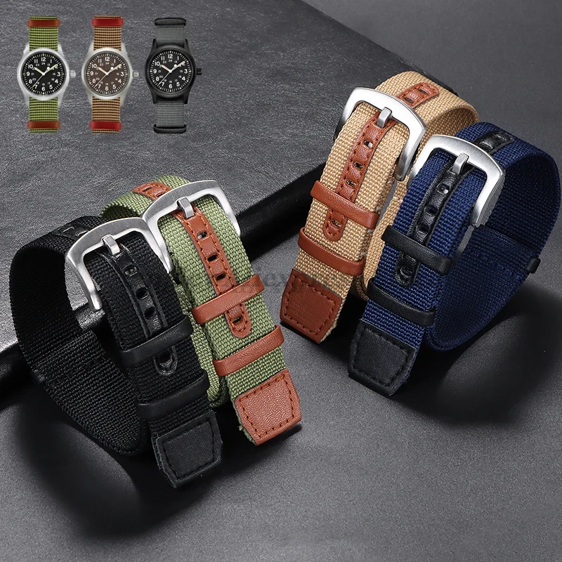 Watches Rolex Smartwatch - Холщовый нейлоновый кожаный ремешок 20 мм
