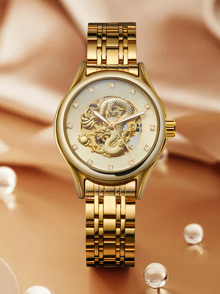 Skeleton Mechanical Watch - T-WINNER, элитные роскошные женские часы с