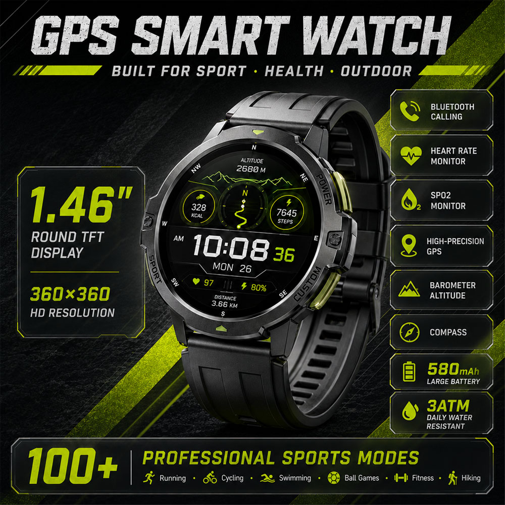 Smartwatch Timex Watches For Women - НОВЫЕ Военные GPS-смарт-часы с водонепроницаемостью 3ATM,