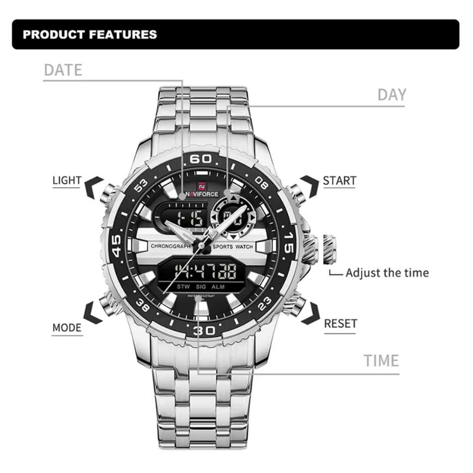 Мужские часы NAVIFORCE, оригин – обзор и цена Citizen Watch Tsuyosa