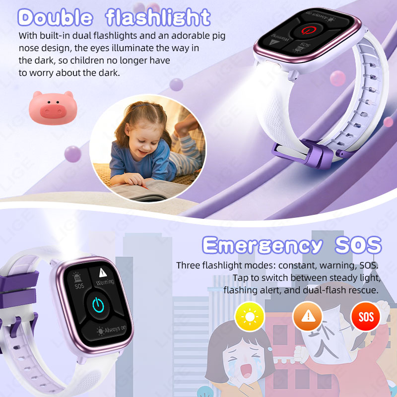 Детские умные часы LIGE 2026,  – обзор и цена Smartwatch Watches For Girls Kids