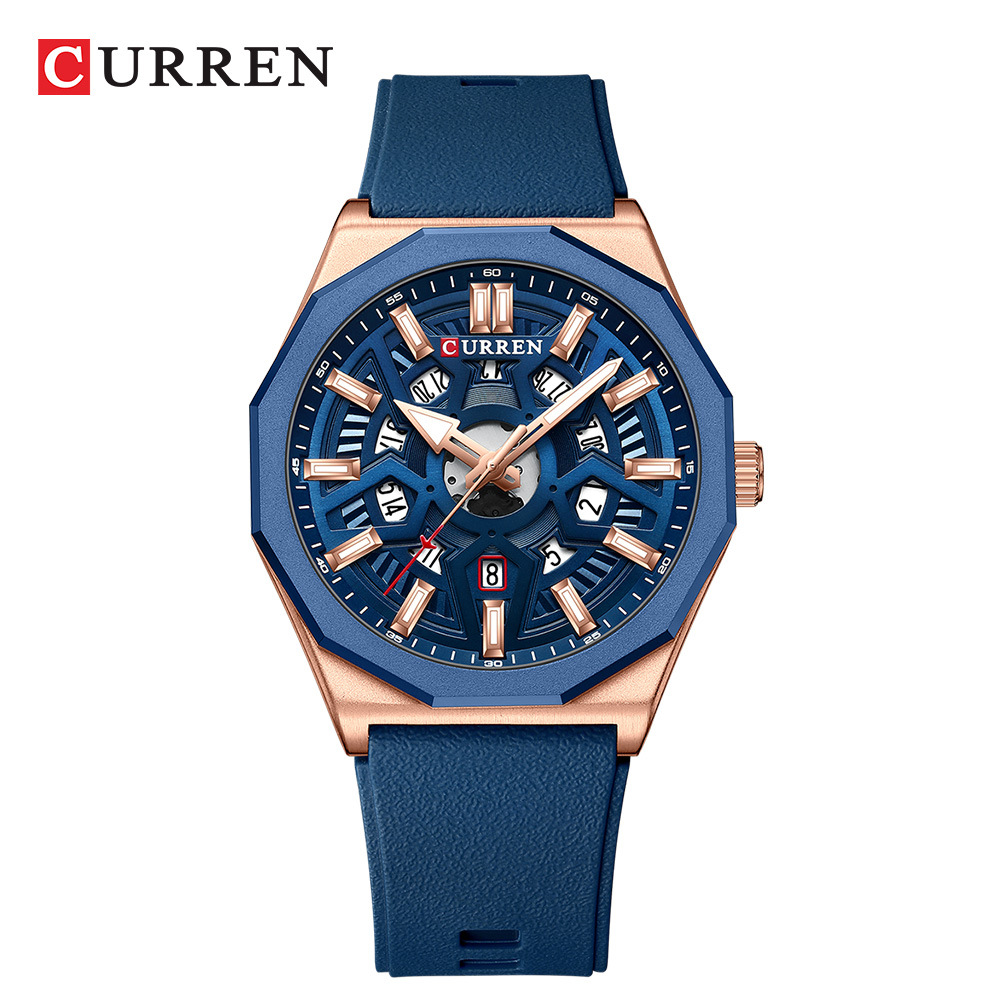 CURREN 8437 Унисекс-часы с мин – обзор и цена Skeleton Mechanical Watch